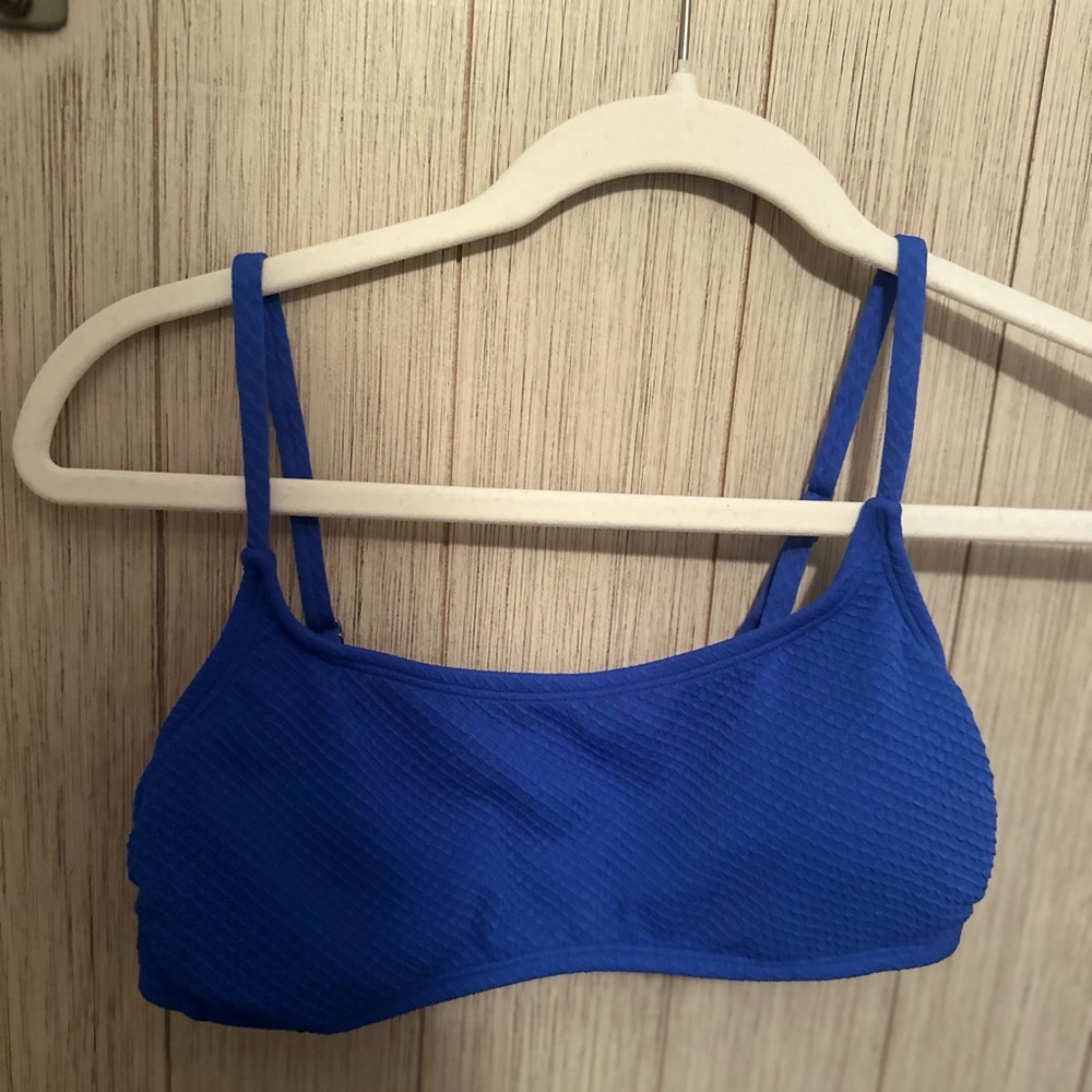 Xhilaration Royal Blue Textured Bikini Top